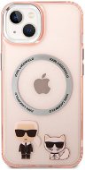 Karl Lagerfeld MagSafe kompatibilis Karl and Choupette iPhone 14 Plus tok - rózsaszín - Telefon tok