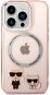 Karl Lagerfeld MagSafe kompatibilis Karl and Choupette iPhone 14 Pro Max tok - rózsaszín - Telefon tok