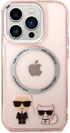 Karl Lagerfeld MagSafe kompatibilis Karl and Choupette iPhone 14 Pro tok - rózsaszín - Telefon tok
