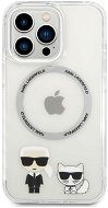 Karl Lagerfeld MagSafe kompatibilis Karl and Choupette iPhone 14 Pro tok - átlátszó - Telefon tok