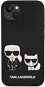 Karl Lagerfeld MagSafe kompatibilis Liquid Silicone Karl and Choupette iPhone 14 Plus tok - fekete - Telefon tok