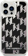 Karl Lagerfeld Monogram Liquid Glitter Back Cover for iPhone 14 Pro Max Black - Phone Cover