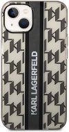 Karl Lagerfeld Monogram Vertical Stripe Back Cover für iPhone 14 Black - Handyhülle