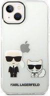 Karl Lagerfeld PC/TPU Ikonik Karl and Choupette Zadný Kryt pre iPhone 14 Transparent - Kryt na mobil