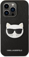 Karl Lagerfeld PU Saffiano Choupette Head Back Cover for iPhone 14 Pro Black - Phone Cover