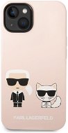 Karl Lagerfeld and Choupette Liquid Silicone Hátlap iPhone 14 Plus készülékhez Pink - Telefon tok