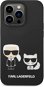 Karl Lagerfeld and Choupette Liquid Silicone iPhone 14 Pro Max fekete hátlap tok - Telefon tok