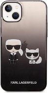 Karl Lagerfeld Gradient Karl and Choupette iPhone 14 Plus fekete hátlap tok - Telefon tok
