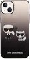 Karl Lagerfeld Gradient Karl and Choupette iPhone 14 Plus fekete hátlap tok - Telefon tok