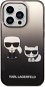 Karl Lagerfeld Gradient Karl and Choupette iPhone 14 Pro fekete hátlap tok - Telefon tok