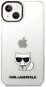 Karl Lagerfeld Choupette Logo iPhone 14 Plus átlátszó hátlap tok - Telefon tok