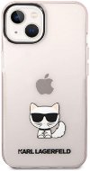 Karl Lagerfeld Choupette Logo Back Cover für iPhone 14 Rosa - Handyhülle