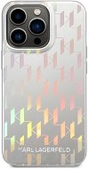 Karl Lagerfeld Iridescent Monogram Back Cover for iPhone 14 Pro Silver - Phone Cover