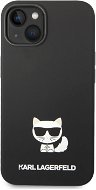 Karl Lagerfeld Liquid Silicone Choupette Zadný Kryt na iPhone 14 Black - Kryt na mobil
