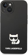 Karl Lagerfeld Liquid Silicone Choupette iPhone 14 Plus fekete hátlap tok - Telefon tok