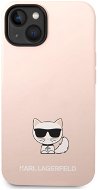 Karl Lagerfeld Liquid Silicone Choupette iPhone 14 Plus rózsaszín hátlap tok - Telefon tok
