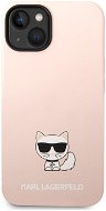 Karl Lagerfeld Liquid Silicone Choupette Zadný Kryt na iPhone 14 Pink - Kryt na mobil