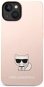 Karl Lagerfeld Liquid Silicone Choupette iPhone 14 rózsaszín hátlap tok - Telefon tok