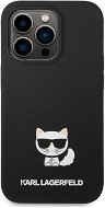 Karl Lagerfeld Liquid Silicone Choupette Hátlap iPhone 14 Pro Max készülékhez Black - Telefon tok