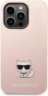 Karl Lagerfeld Liquid Silicone Choupette iPhone 14 Pro rózsaszín hátlap tok - Telefon tok