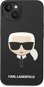 Karl Lagerfeld Liquid Silicone Karl Head Back Cover für iPhone 14 Schwarz - Handyhülle
