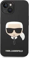 Karl Lagerfeld Liquid Silicone Karl Head hátlap iPhone 14 Plushoz Fekete - Telefon tok