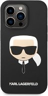 Karl Lagerfeld Liquid Silicone Karl Head Back Cover for iPhone 14 Pro Max Black - Phone Cover