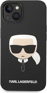 Karl Lagerfeld MagSafe Compatible Cover Liquid Silicone Karl Head für iPhone 14 Plus Schwarz - Handyhülle