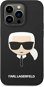 Karl Lagerfeld MagSafe Compatible Cover Liquid Silicone Karl Head für iPhone 14 Pro Max Schwarz - Handyhülle