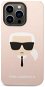 Karl Lagerfeld Liquid Silicone Karl Head MagSafe kompatibilis iPhone 14 Pro rózsaszín tok - Telefon tok