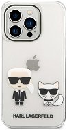 Karl Lagerfeld PC/TPU Ikonik Karl and Choupette iPhone 14 Pro átlátszó hátlap tok - Telefon tok