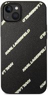 Karl Lagerfeld PU genarbtem Leder Logomania zurück Abdeckung für iPhone 14 Plus schwarz - Handyhülle