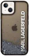 Karl Lagerfeld Translucent Liquid Glitter Hátlap iPhone 14 készülékhez Black - Telefon tok