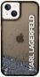 Karl Lagerfeld Translucent Liquid Glitter Back Cover für iPhone 14 Plus Schwarz - Handyhülle