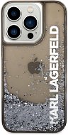 Karl Lagerfeld Translucent Liquid Glitter iPhone 14 Pro Max fekete hátlap tok - Telefon tok