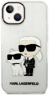 Karl Lagerfeld IML Glitter Karl and Choupette NFT Back Cover for iPhone 14 Transparent - Phone Cover