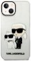 Karl Lagerfeld IML Glitter Karl and Choupette NFT Back Cover für iPhone 14 Transparent - Handyhülle