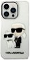 Karl Lagerfeld IML Glitter Karl and Choupette NFT Zadný Kryt pre iPhone 14 Pro Max Transparent - Kryt na mobil