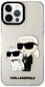 Karl Lagerfeld IML Glitter Karl and Choupette NFT hátlap iPhone 13 Pro Max készülékhez Transparent - Telefon tok