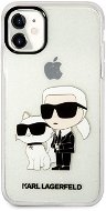 Karl Lagerfeld IML Glitter Karl and Choupette NFT iPhone 11 átlátszó hátlap tok - Telefon tok