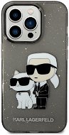 Karl Lagerfeld IML Glitter Karl and Choupette NFT Back Cover for iPhone 14 Pro Black - Phone Cover