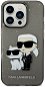 Karl Lagerfeld IML Glitter Karl and Choupette NFT Back Cover für iPhone 14 Pro - Schwarz - Handyhülle