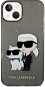 Karl Lagerfeld IML Glitter Karl and Choupette NFT Back Cover for iPhone 14 Black - Phone Cover