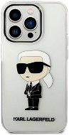 Karl Lagerfeld IML Ikonik NFT Zadný Kryt pre iPhone 14 Pro Transparent - Kryt na mobil