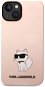 Karl Lagerfeld Liquid Silicone Choupette NFT iPhone 14 rózsaszín hátlap tok - Telefon tok