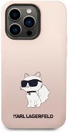 Karl Lagerfeld Liquid Silicone Choupette NFT Zadný Kryt pre iPhone 14 Pro Max Pink - Kryt na mobil