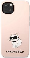 Karl Lagerfeld Liquid Silicone Choupette NFT Zadný Kryt pre iPhone 13 Pink - Kryt na mobil