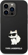 Karl Lagerfeld Liquid Silicone Choupette NFT iPhone 14 Pro Max fekete hátlap tok - Telefon tok