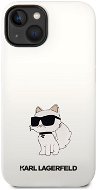 Karl Lagerfeld Liquid Silicone Choupette NFT Back Cover für iPhone 14 Plus - Weiß - Handyhülle