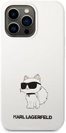 Karl Lagerfeld Liquid Silicone Choupette NFT Zadný Kryt pre iPhone 13 Pro White - Kryt na mobil
